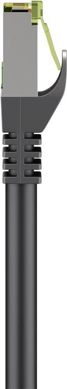 Goobay 61097 RJ45 Patchkabel mit CAT 8.1 S/FTP Rohkabel halogenfrei 2.000 MHz Netzwerkkabel Internetkabel Schwarz 7,5m