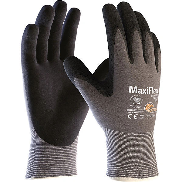 ATG 649797 Nylon-Strickhandschuhe MaxiFlex® Ultimate™, schwarz / grau, VE 12 Paar, Größe 7., ATG, Arbeitshandschuh ATG 649797 Nylon-Strickhandschuhe MaxiFlex® Ultimate™, schwarz / grau, VE 12 Paar, Größe 7., ATG, Arbeitshandschuh