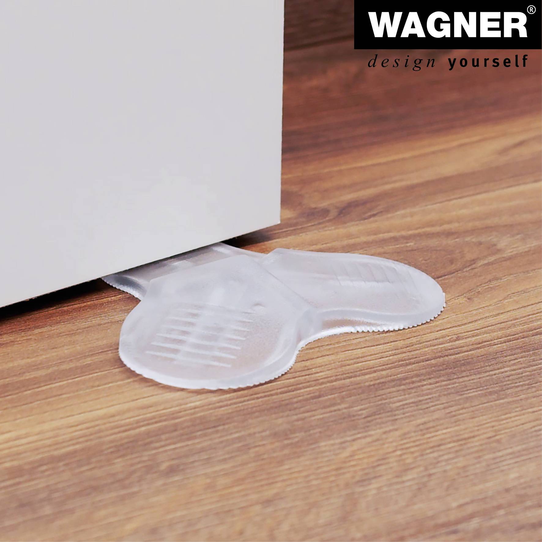 WAGNER Türstopper 3STOP CLEAR - Ø 110 x 20 mm, Kunststoff Elastomer, transparent, 3 Keilhöhen, Awards - 15698501