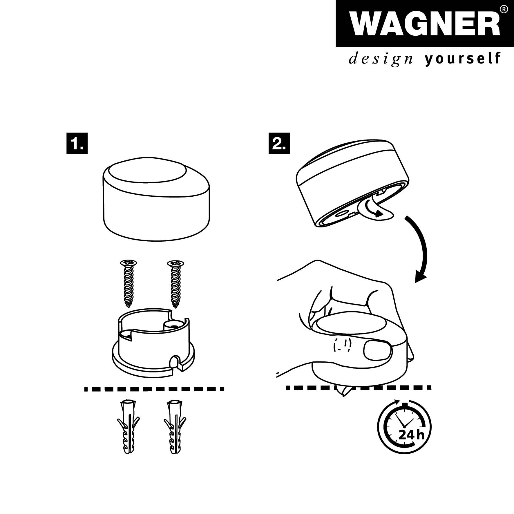 Wagner design yourself EH 5181 Türstopper Zinkdruckguss Kautschuk O 5.0 cm (15518111)