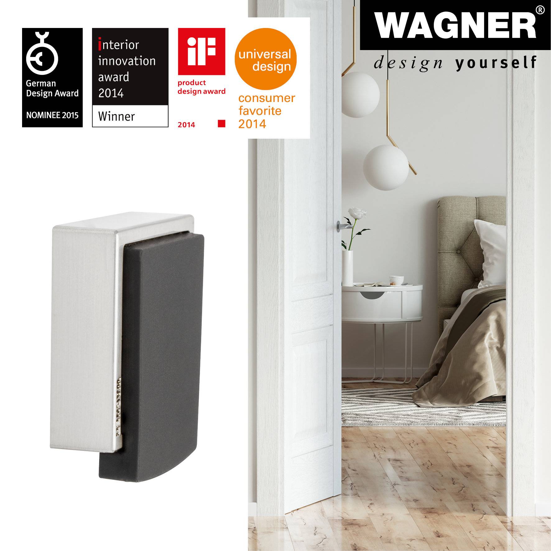 Wagner design yourself EH 5159 Türstopper Zinkdruckguss und Vollgummi