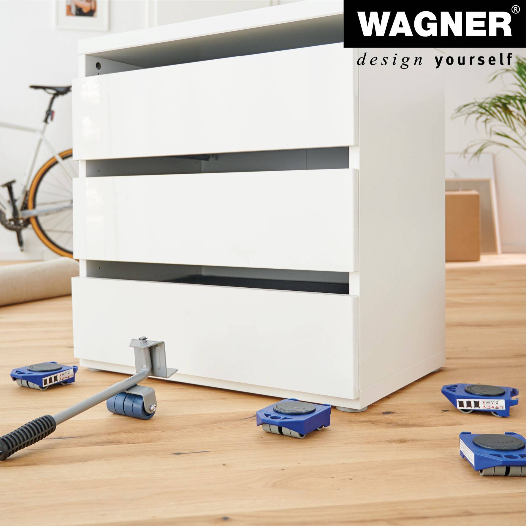Wagner design yourself Transportroller ROLLY MM 3171 blau 7.9 x 11.7 3.4 cm bis 200.0 kg