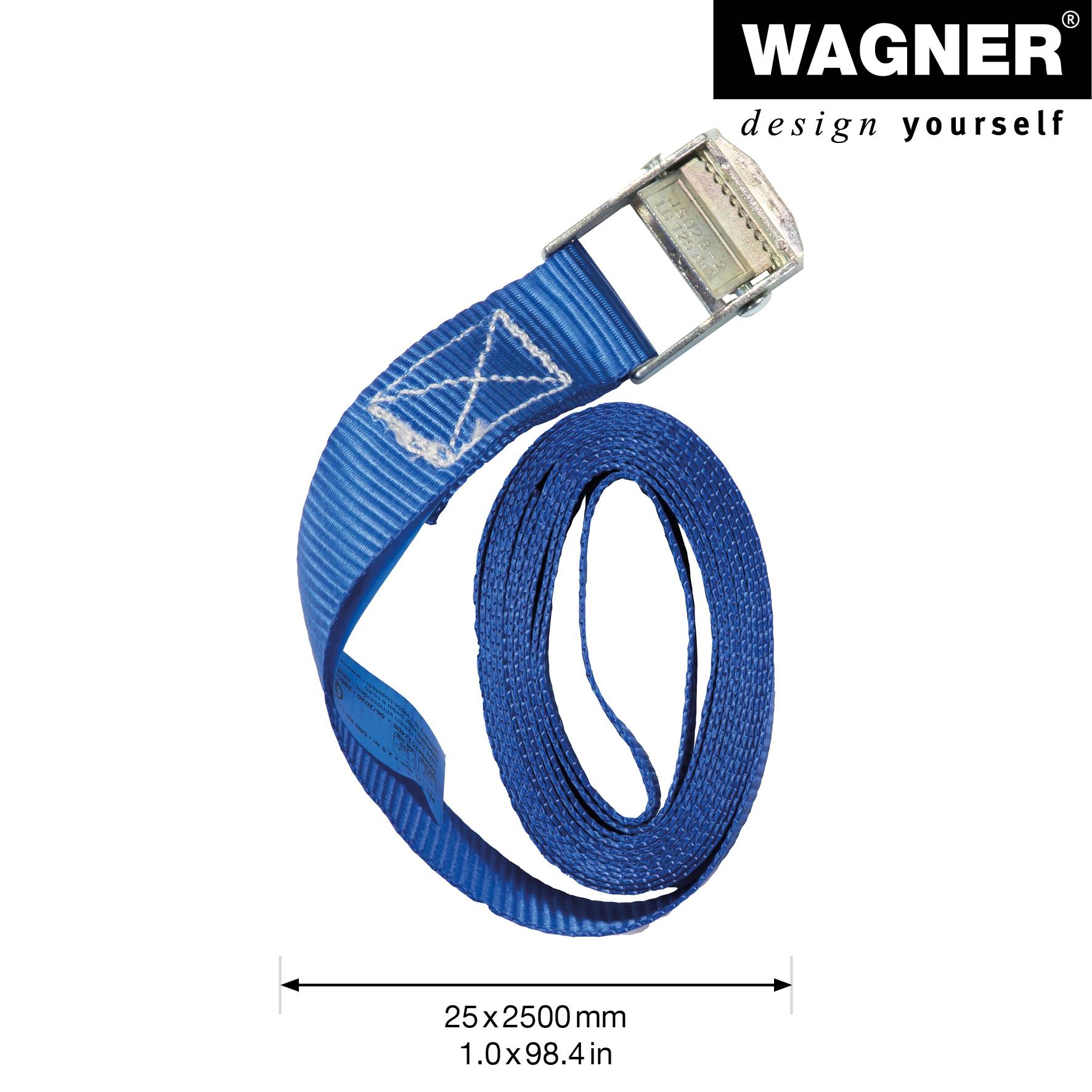 Wagner design yourself Spanngurte MM 1016 blau 2.5 m 2 St. 20101600