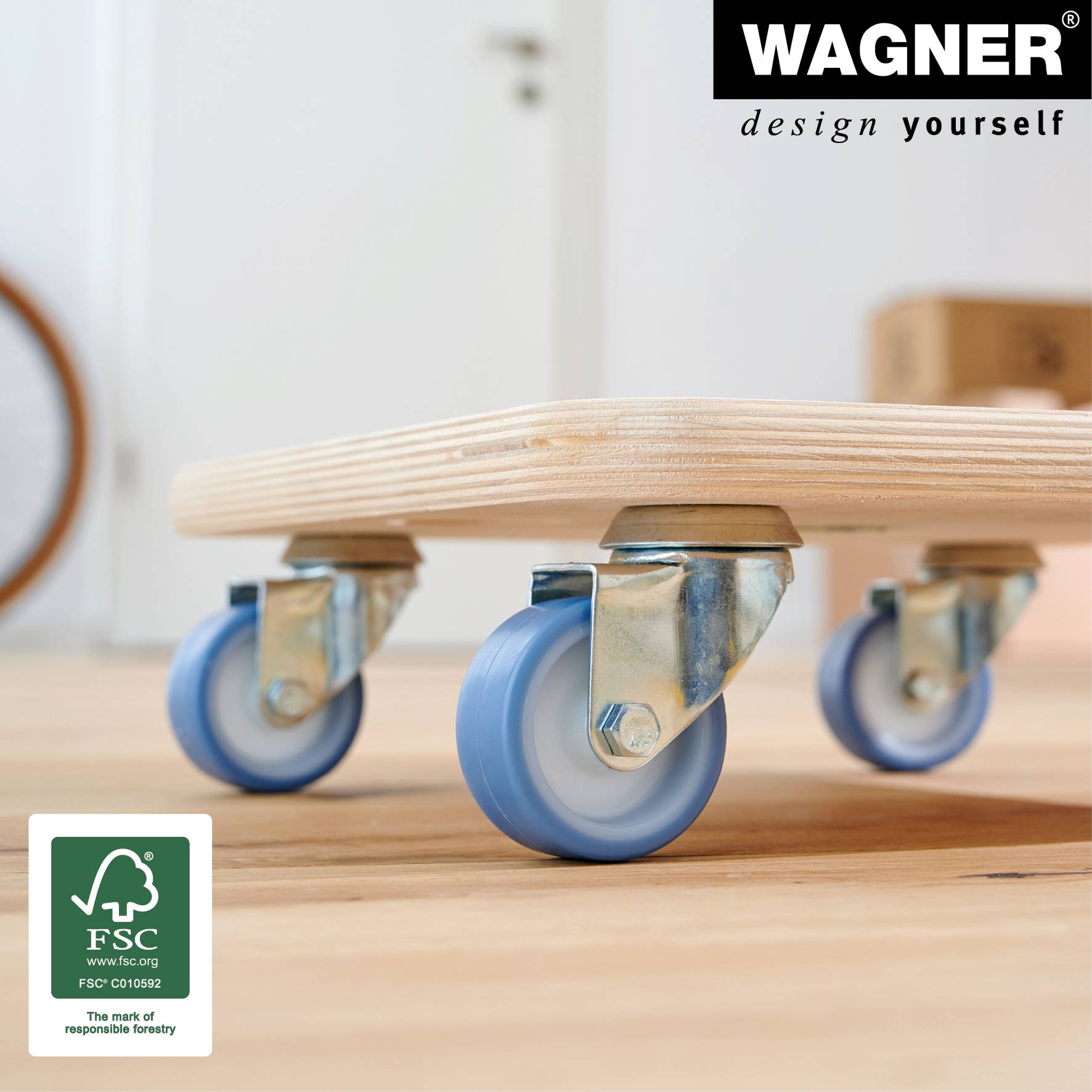 Wagner design yourself Transportroller MM 1353 birke 29.0 x 29.0 8.6 cm bis 250.0 kg