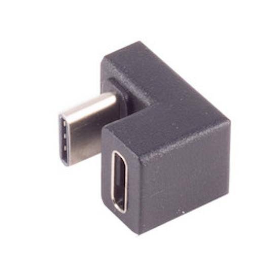 USB-C 3.0 Adapter, C Stecker - C Buchse, 180° U-Form, schwarz