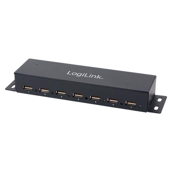 LogiLink USB 2.0 Hub, 7-Port, Metall