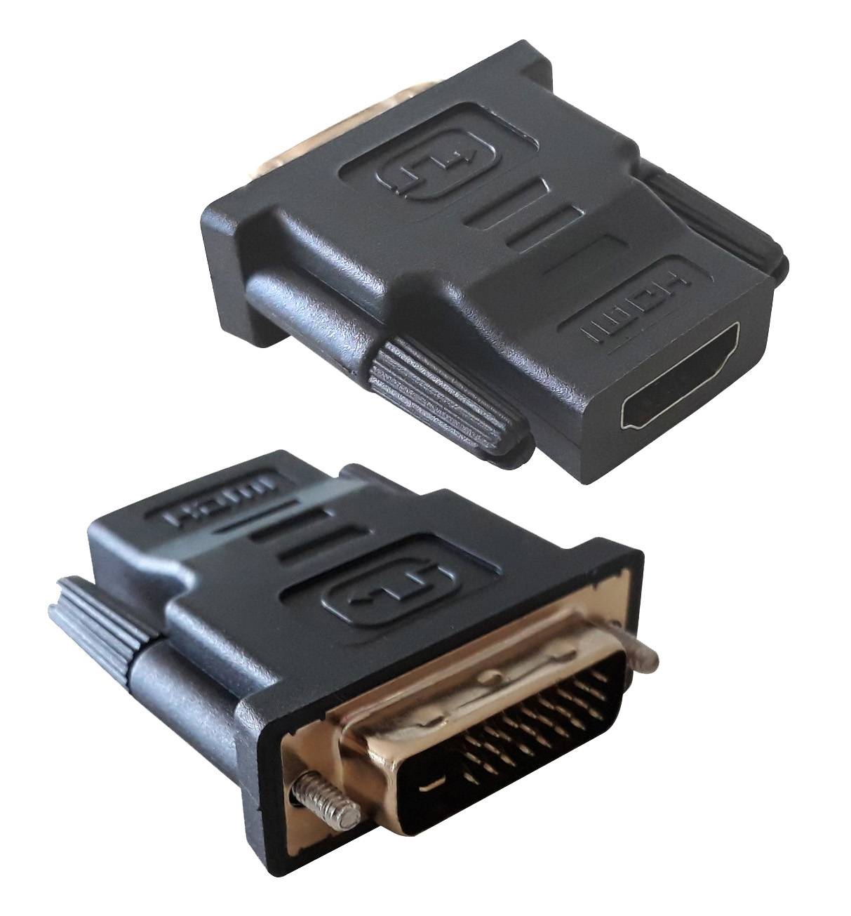 TECHly IADAP-DVI-HDMI-F DVI / HDMI Adapter [1x DVI-Stecker 24+1pol. - 1x HDMI-Buchse] Schwarz