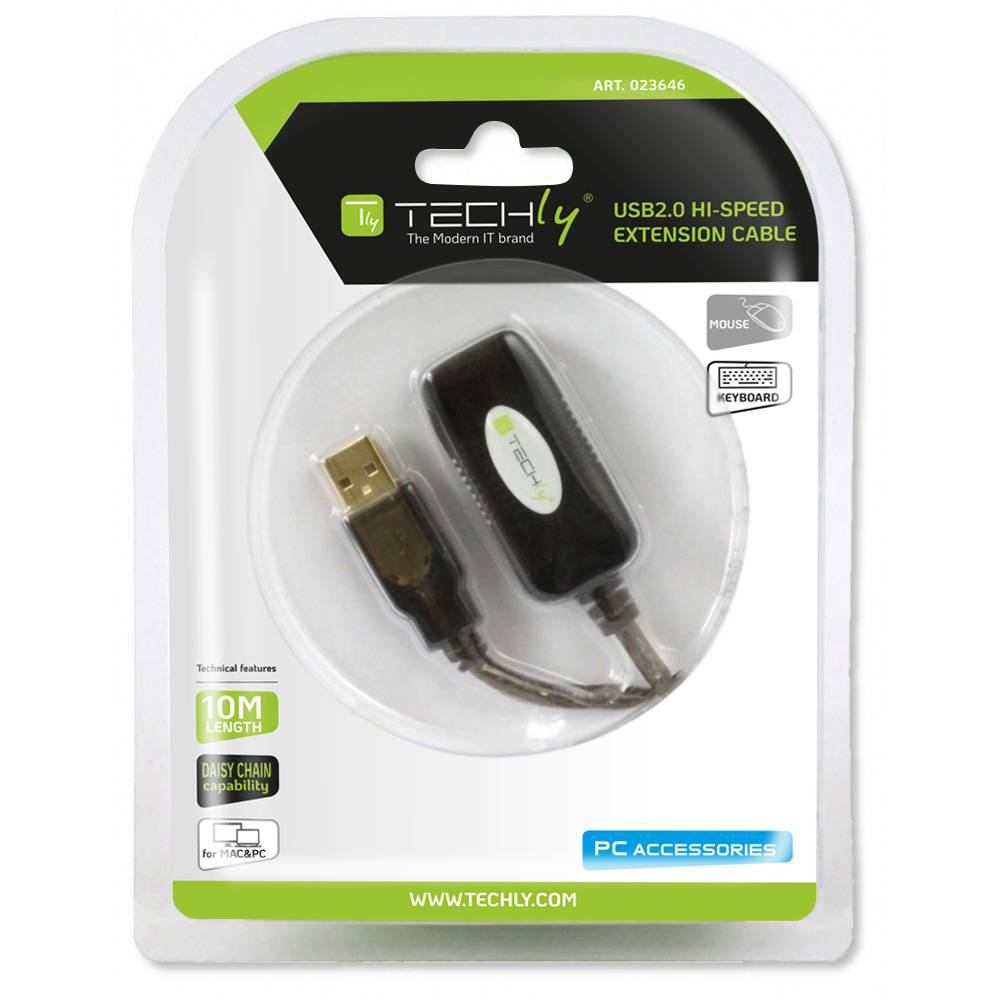 TECHly - USB-Verlängerungskabel - USB (W) zu USB (M)
