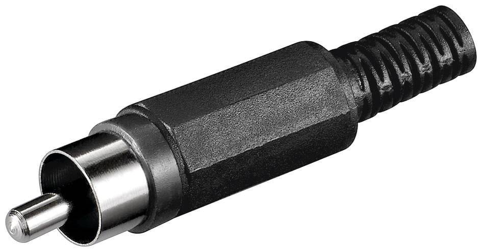 Goobay Cinch Stecker Kunststoffausführung, mit Knickschutz Schwarz