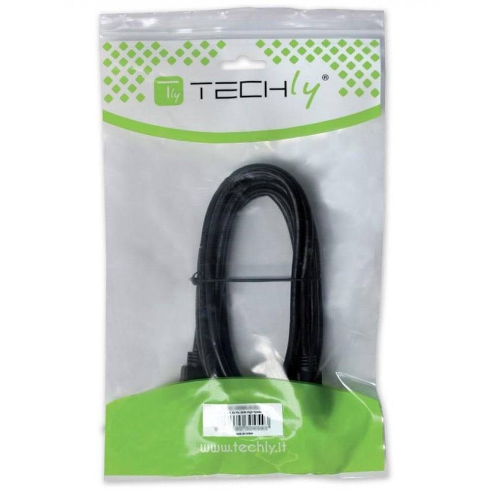 TECHLY USB 2.0 Kabel,A-Stecker auf B-Stecker,gewinkelt,2m,sw