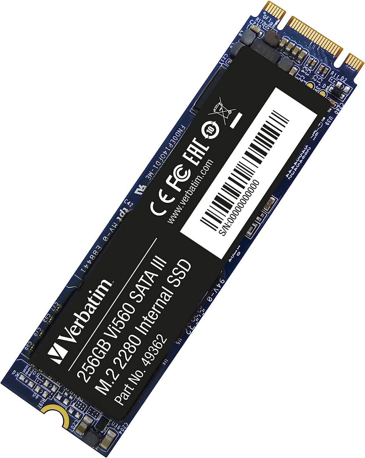 Verbatim Vi560 256 GB Interne M.2 SATA SSD 2280 M.2 SATA 6 Gb/s Retail 49362