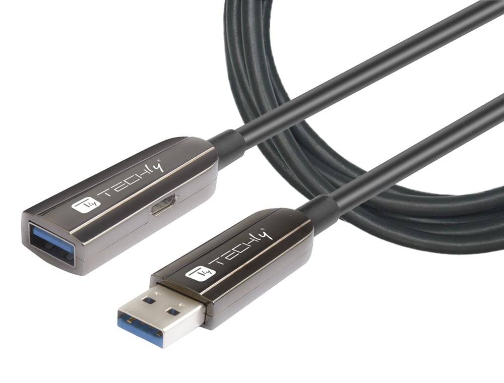 TECHLY USB3.0 AOC AM/AF Hybridkabel Peripheriegeräte &amp; Zubehör Kabel &amp; Adapter - USB &amp; Thunderbolt