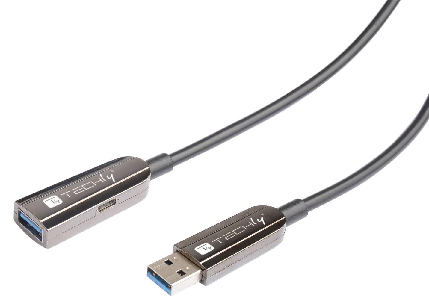 TECHLY USB3.0 AOC AM/AF Hybridkabel Peripheriegeräte &amp; Zubehör Kabel &amp; Adapter - USB &amp; Thunderbolt
