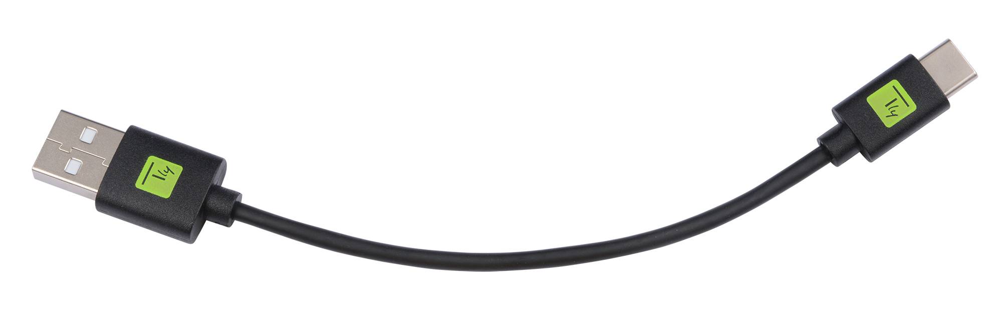 Techly USB2.0 Kabel ST Typ-A - ST Typ-C schwarz, 0.1m