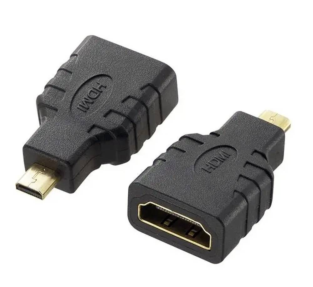 TECHly IADAP-HDMI-MD HDMI Adapter [1x HDMI-Stecker D Micro - 1x HDMI-Buchse] Schwarz