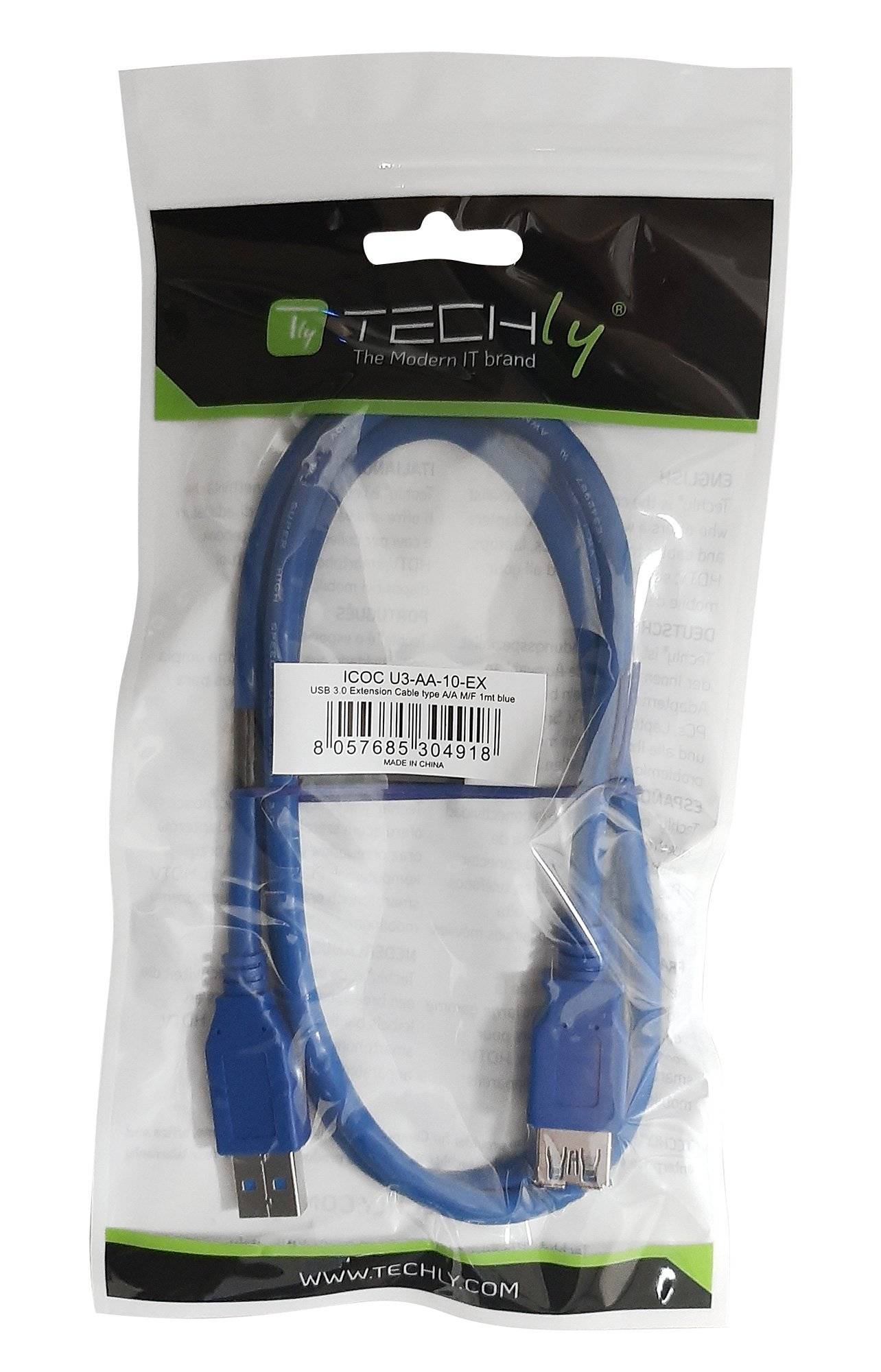 Techly USB-Verlängerungskabel - USB Typ A (M) - bis USB Typ A (W) - USB 3.0 - 50