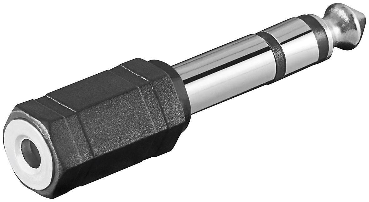 Goobay 11100 Adapter 3,5mm auf 6,3mm Audio schwarz/silber