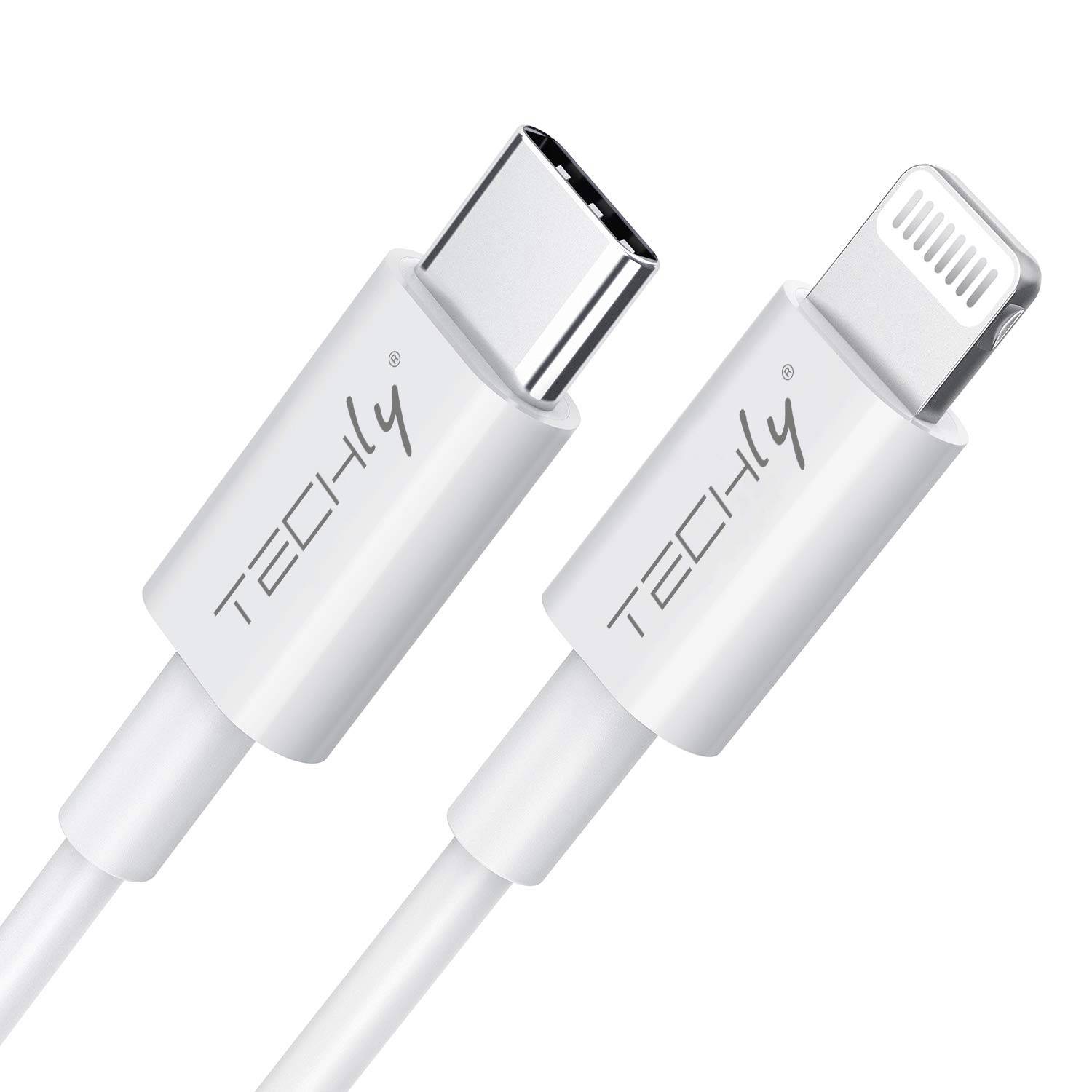 TECHly - Lightning-Kabel - 24 pin USB-C männlich zu Lightning männlich