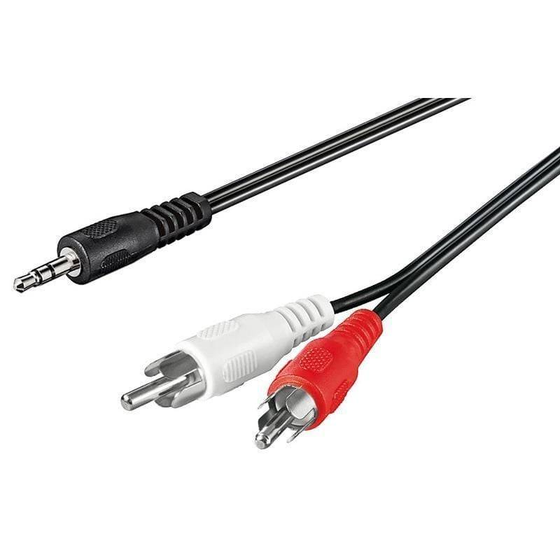 Goobay Audio Adapterkabel AUX, 3,5 mm Klinke zu Stereo Cinch-Stecker Klinke 3,5 mm Stecker (3-Pin, stereo) > 2x Cinch-St