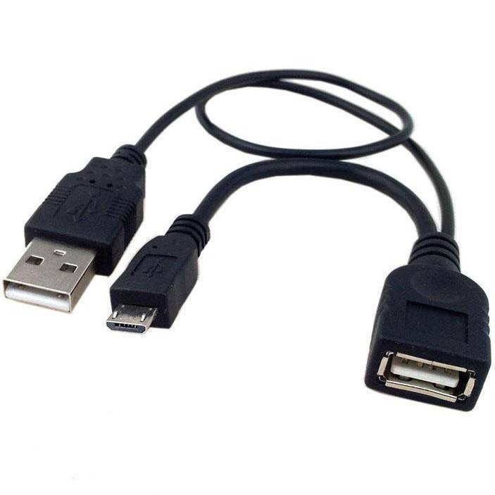 Techly USB 2.0 Cable OTG A F Micro USB M with USB 30cm