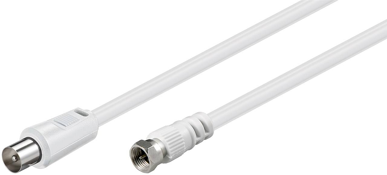WENTRONIC Antennenanschlusskabel F-ST>Koaxialst., ws, 1,5m 11726