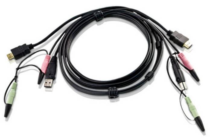 ATEN 2L-7D02UH - Video- / USB- / Audio-Kabel - USB, mini-phone stereo 3.5 mm, HDMI (M)