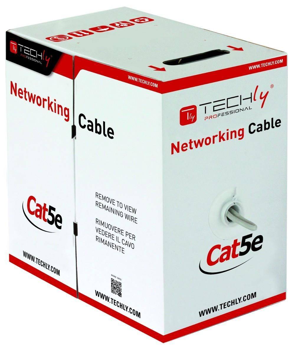 Techly ITP7-UTP-IC-CCA, 305 m, Cat5e, U/UTP (UTP), Grau