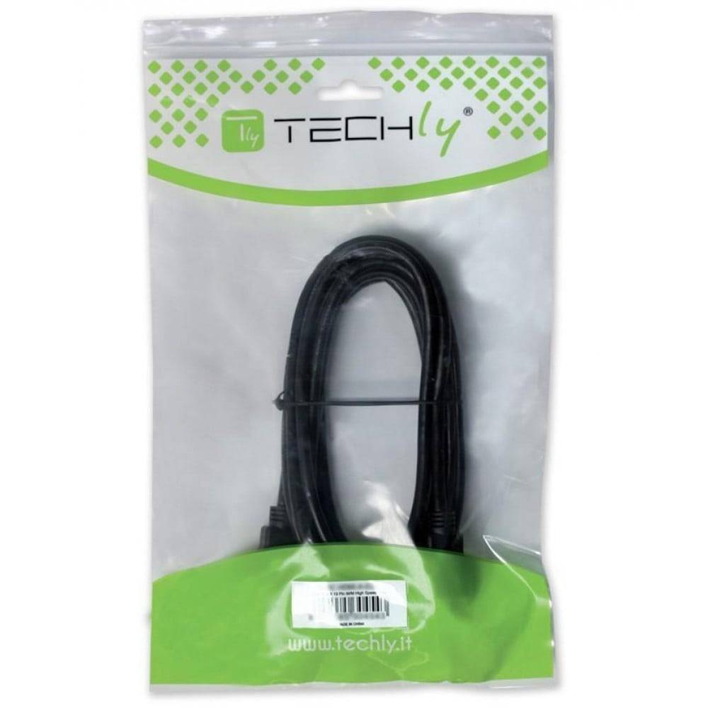 TECHly USB-Kabel USB 2.0 USB-A Stecker, USB-Mini-A Stecker 1.80m Schwarz ICOC-MUSB-AA-018ANG