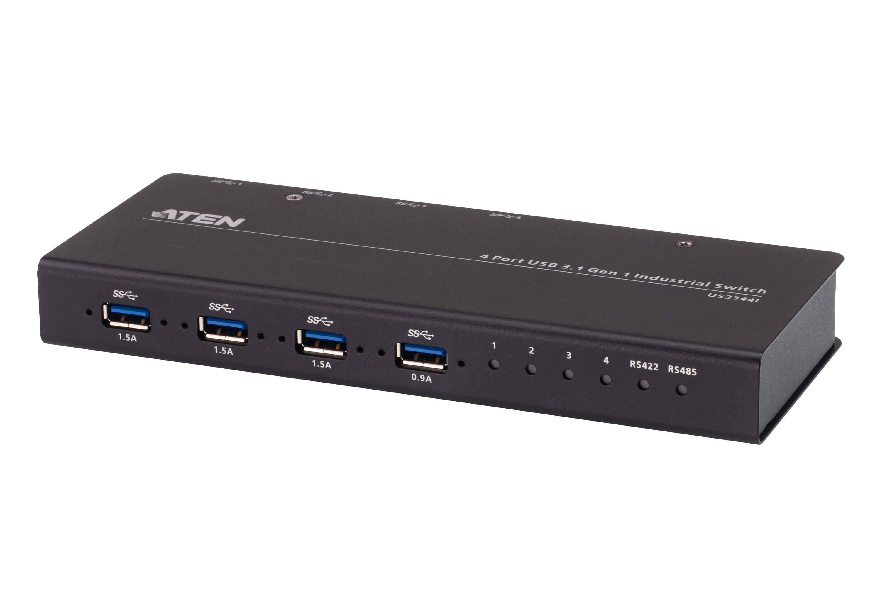 ATEN US3344i Industrie Hub Switch 4 x 4 USB 3.1 Gen 1