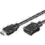 Goobay 61307 HDMI High Speed Verlängerungskabel Ethernet UHD 4K @ 60Hz eARC HDMI Monitorkabel verlängern Schwarz 1m