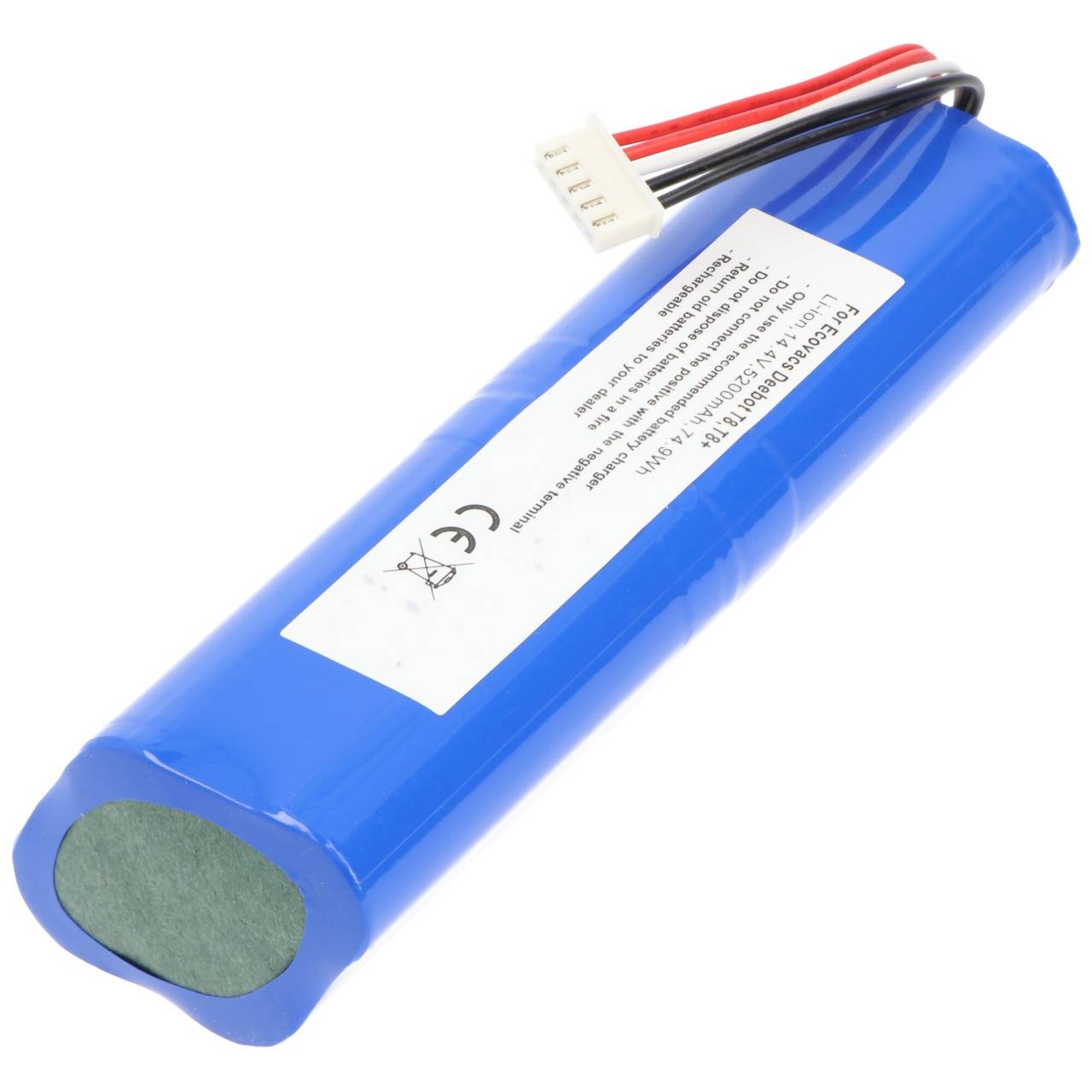 Akku passend für Ecovacs Deebot T8, T8+, Li-ion, 14,4V, 5200mAh, 74,9Wh