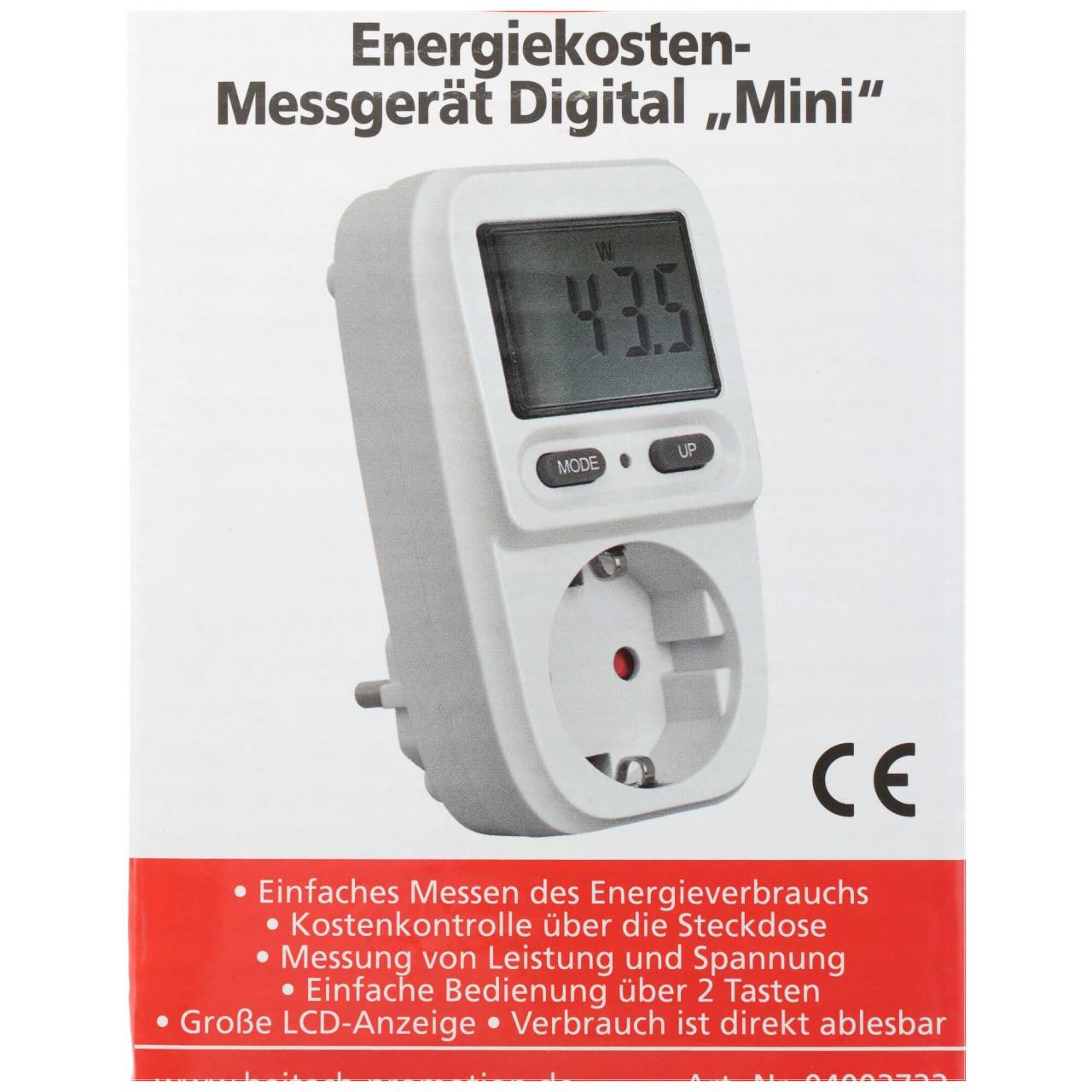 Energiekosten Messgerät Digital, Kostenkontrolle über die Steckdose