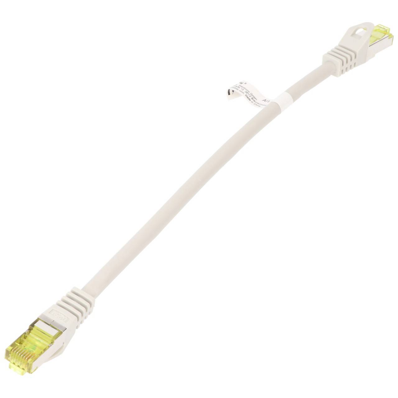 Goobay 91594 RJ45 Patchkabel CAT 6A S/FTP (PiMF) mit CAT 7 Rohkabel Netzwerkkabel 500 MHz Internetkabel LAN Grau 1,5m