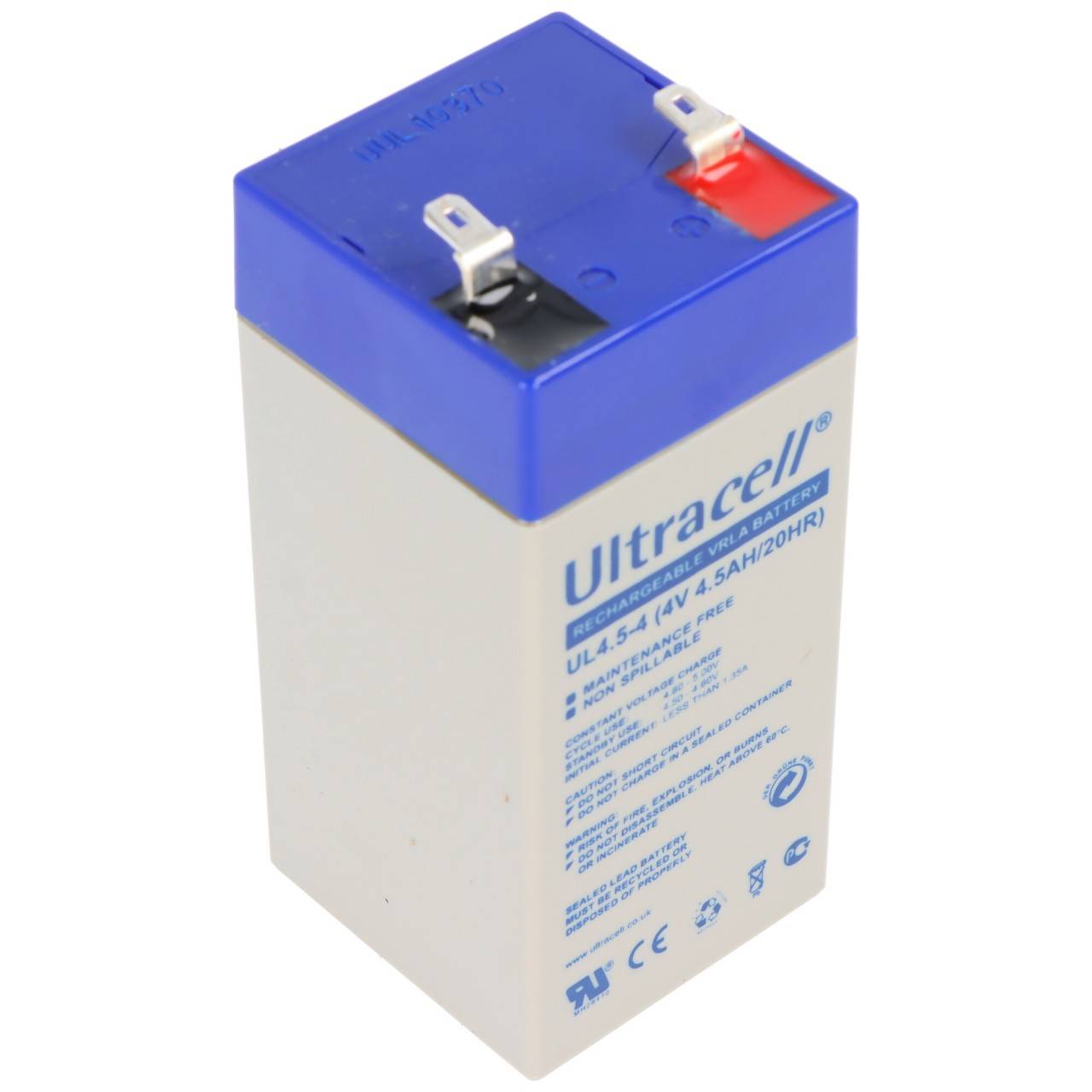 Ultracell Bleiakku 4 V, 4,5Ah (UL4.5-4) - Faston (4,8 mm) Bleiakku