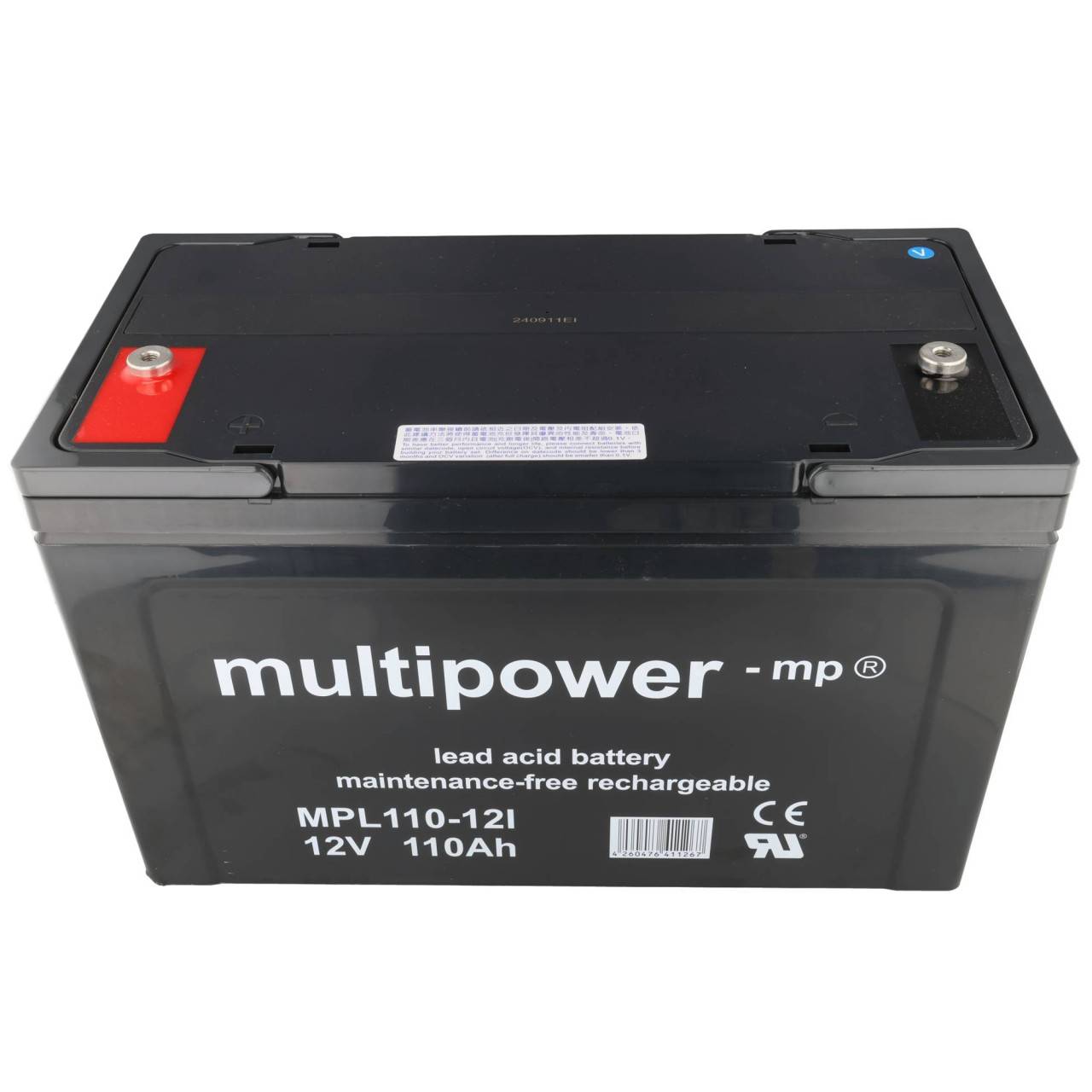 Multipower MPL100-12 12V 100Ah Long Life Bleiakku AGM Blei Gel Akku MPL110-12I