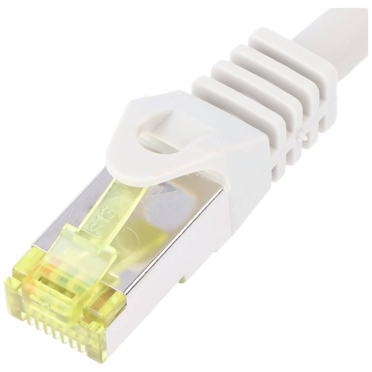 Goobay 91666 RJ45 Patchkabel CAT 6A S/FTP (PiMF) mit CAT 7 Rohkabel Netzwerkkabel 500 MHz Internetkabel LAN Grau 25m
