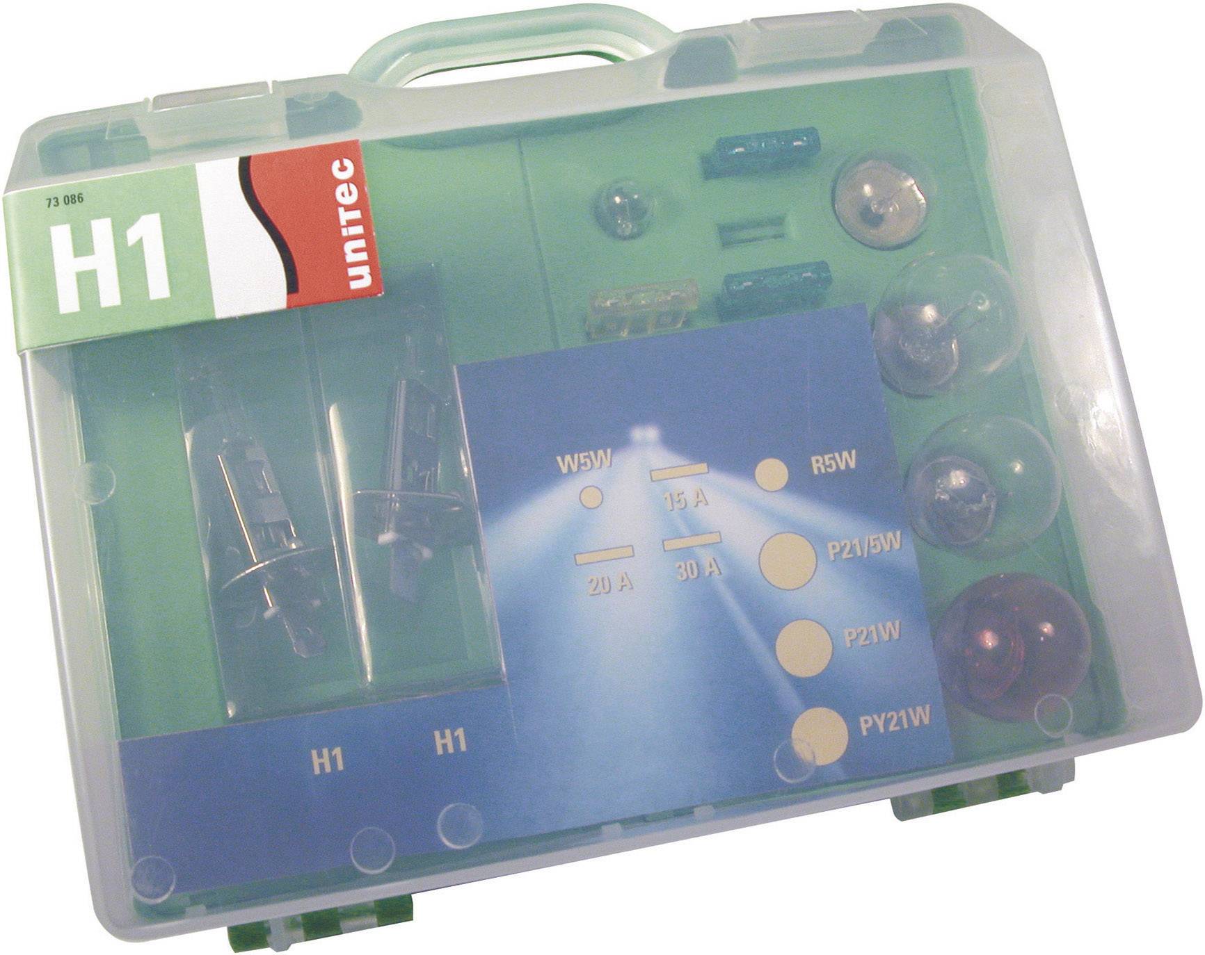 Unitec 73086 Leuchtmittel-Sortiment Standard H1 55 W 12 V