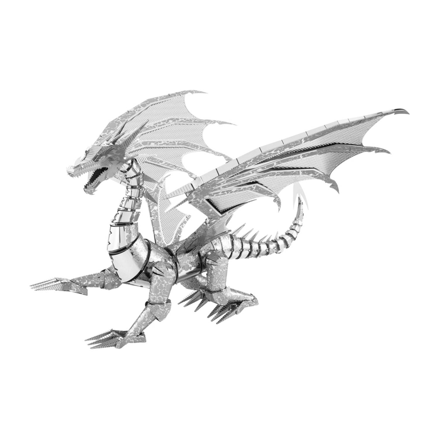 Metal Earth 3D-Bausatz Silber-Drache