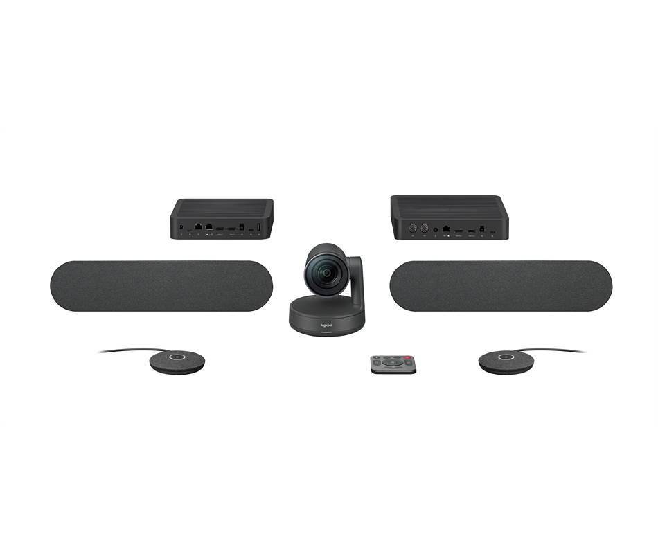 Logitech Rally Plus Ultra-HD Modulares 4K-Videokonferenzsystem 3840 x 2160 Pixel Standfuß