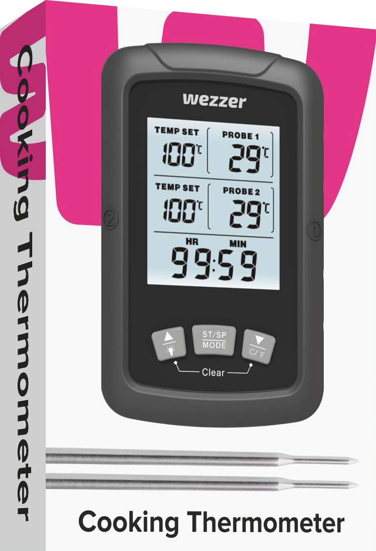 Levenhuk Wezzer Cook MT60 KüchenthermometerSchwarz