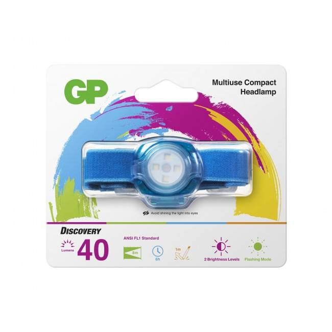 GP Stirnlampe CH31 40 Lumen 2 x CR 2025 blau 260GPACTCH31003 (260GPACTCH31003)