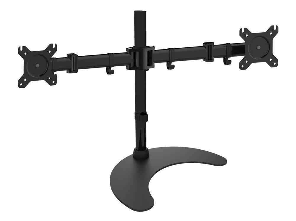 TECHly - Aufstellung - für 2 LCD-Displays - Schwarz - Bildschirmgröße: 33-68.6 cm (13"-27")