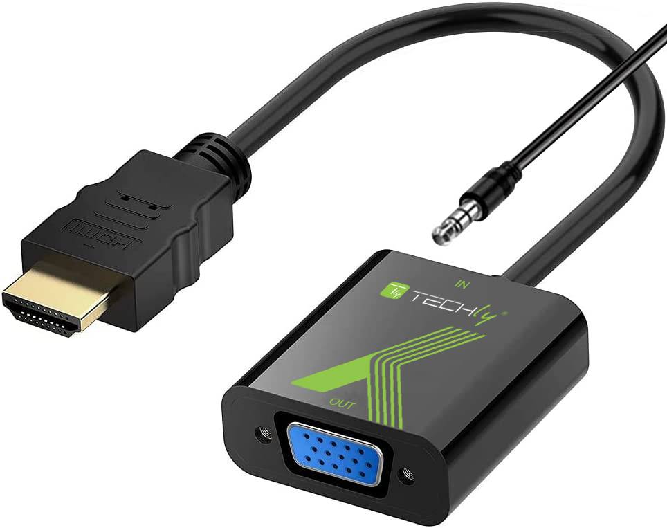 TECHly AV Konverter IDATA-HDMI-VGA2A [HDMI - VGA, Klinke]