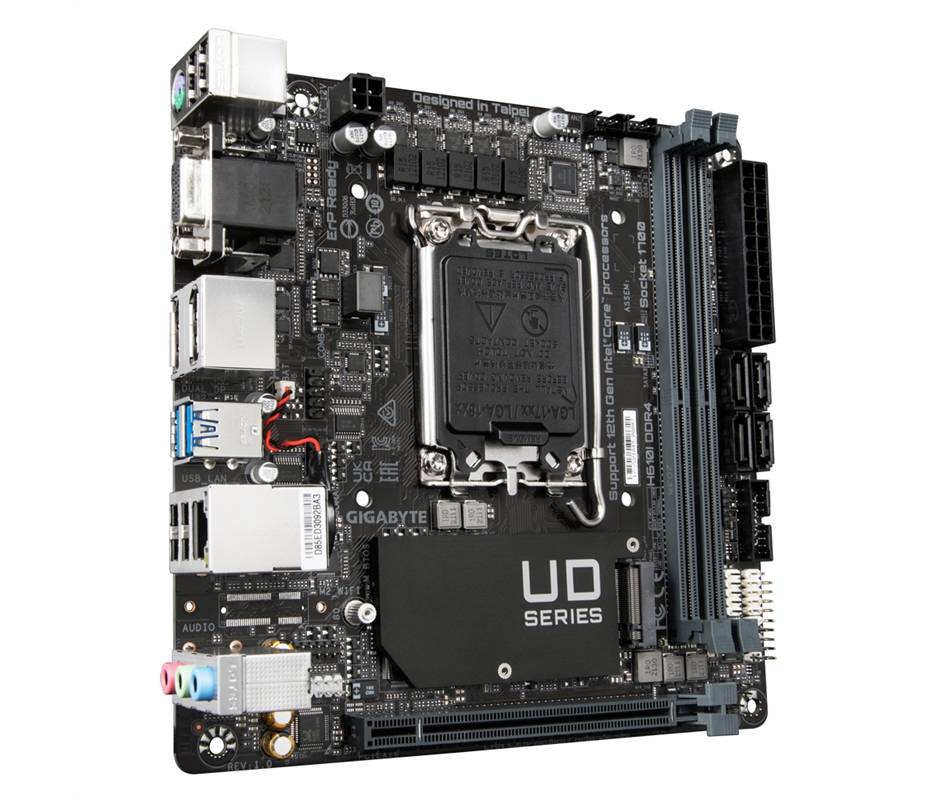 Gigabyte H610I DDR4 Mainboard Sockel (PC) Intel® 1700 Formfaktor (Details) Mini-ITX Mainboard-Chipsatz Intel® H610 Express