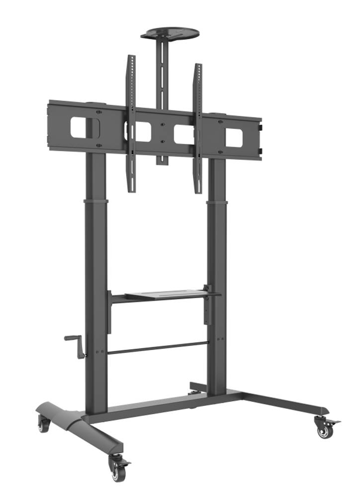 TECHly - Wagen - Höhe einstellbar - für LCD-Display - Schwarz - Bildschirmgröße: 132-279 cm (52"-110")
