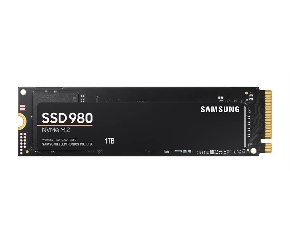 Samsung 980 MZ-V8V1T0BW - SSD - verschlüsselt - 1 TB - intern - M.2 2280 - PCIe 3.0 x4 (NVMe)