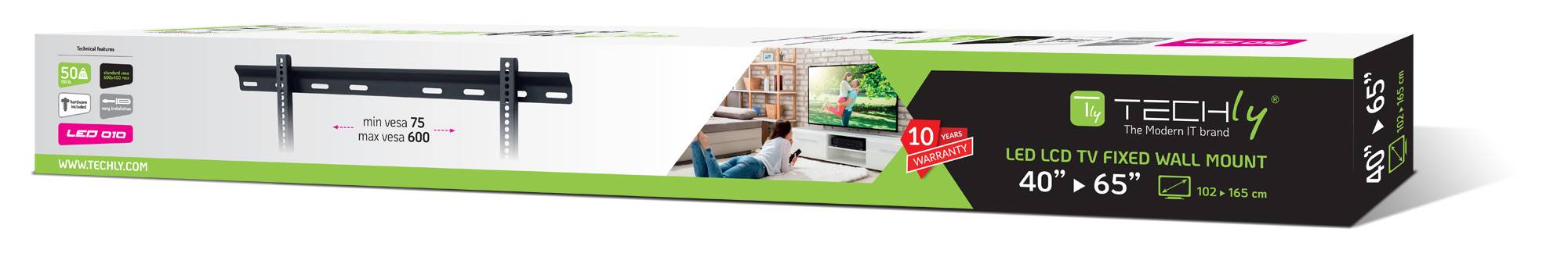 TECHly ICA-PLB-114L TV-Wandhalterung 101,6cm (40") - 165,1cm (65")