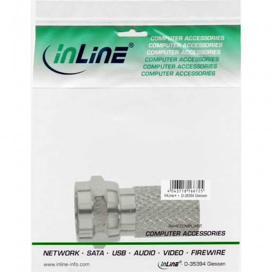 InLine® F-Stecker, für Koaxialkabel mit Aussenmantel, 6,7mm