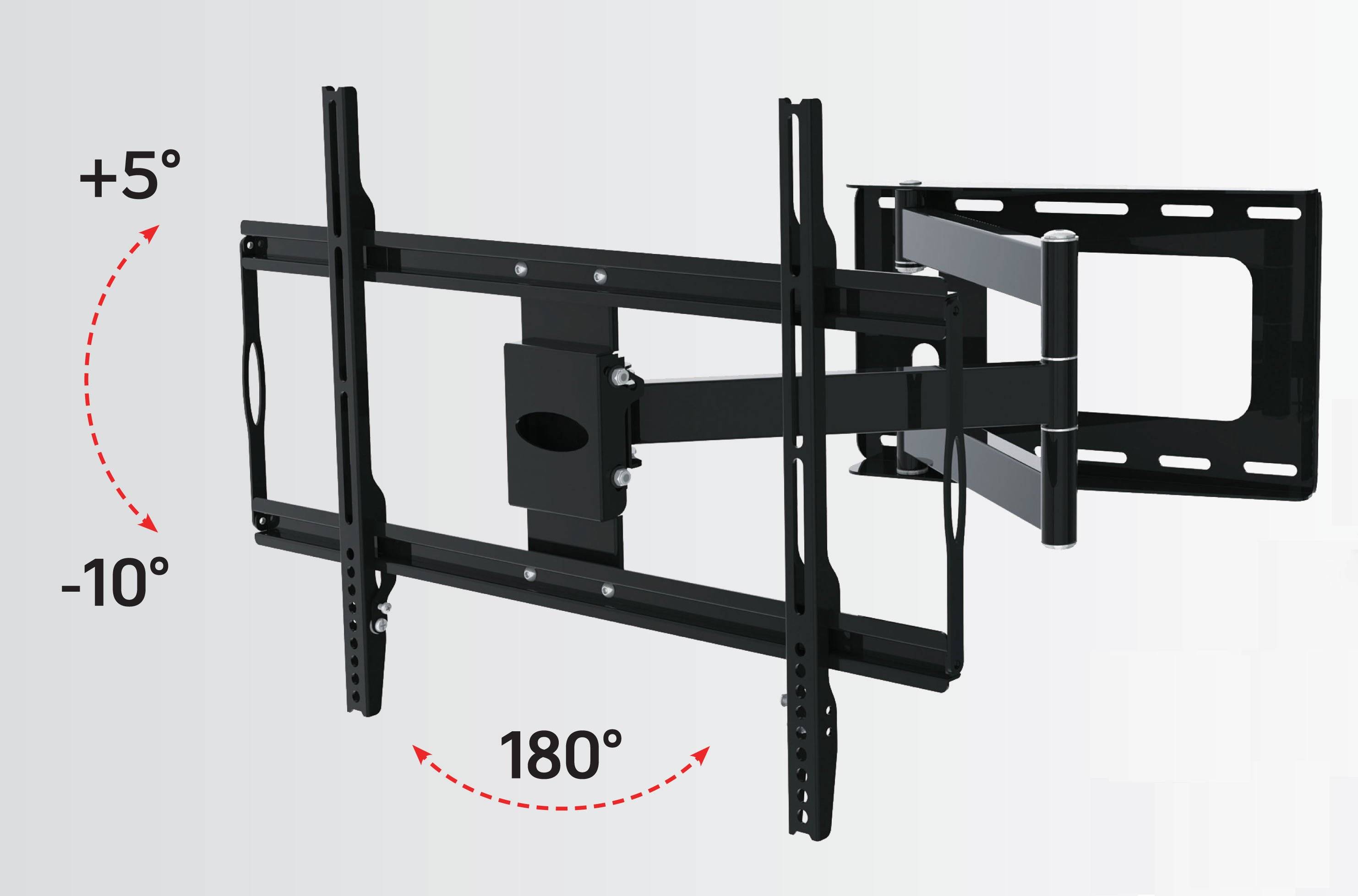 TECHly ICA-PLB-23M TV-Wandhalterung Neigbar, Schwenkbar, Variabler Wandabstand, Zusammenklappbar 81,3 cm (32") - 177,8 cm (70") Neigbar+Schwenkbar