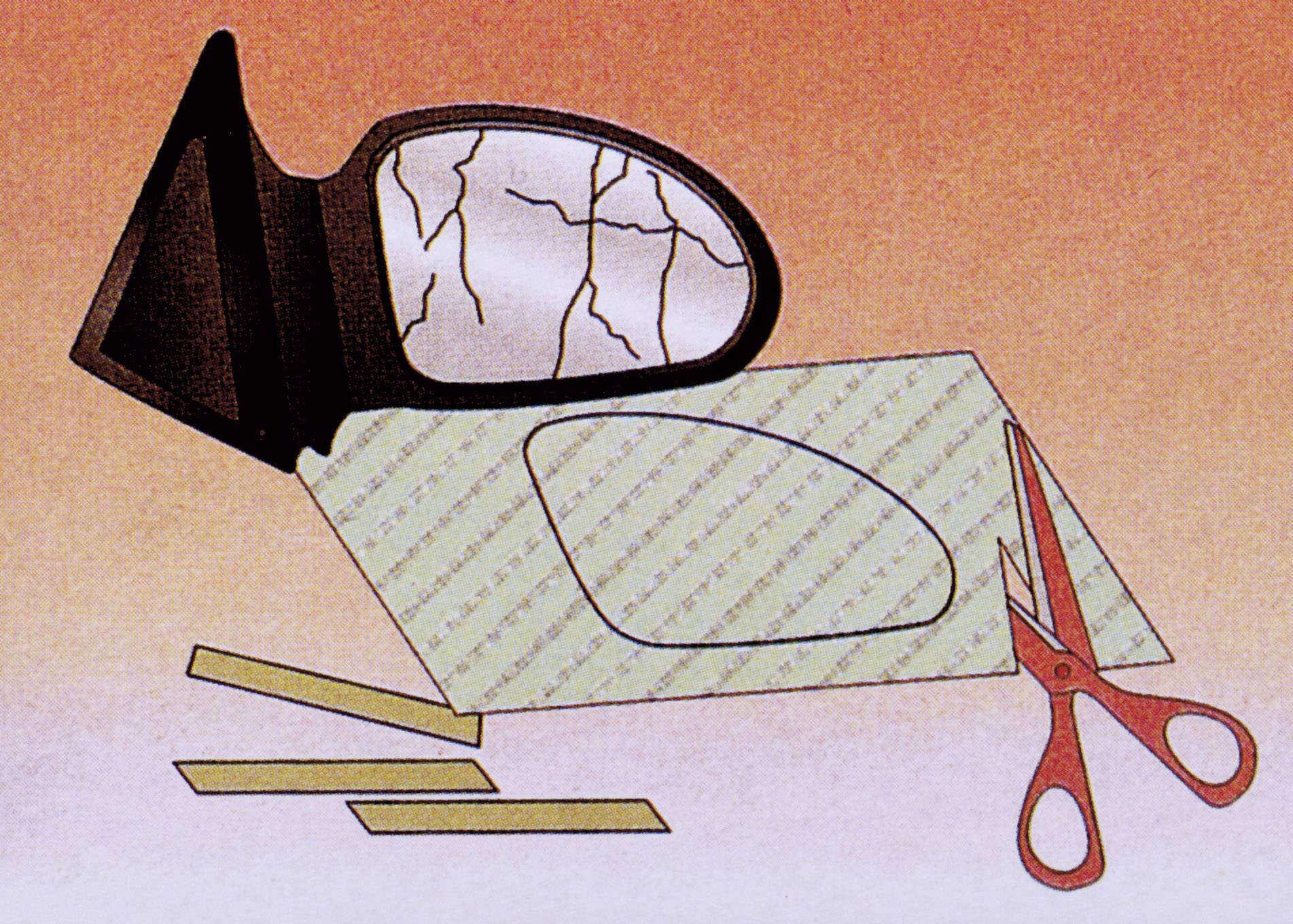 HP Autozubehör 10277 Ersatzspiegelglas (L x B) 250mm x 175mm